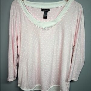 Pink Polka Dot Pajama Top